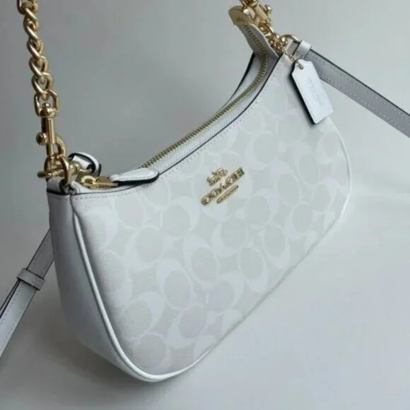 Coach Teri Shoulder Bag In Signature Canvas - Picture 4 of 6